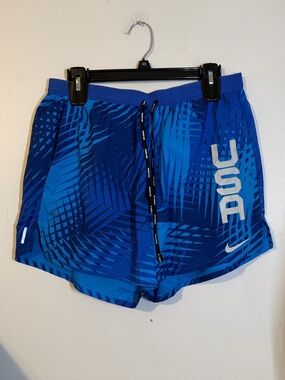 Nike Blue Patterned Dri-FIT Running Shorts